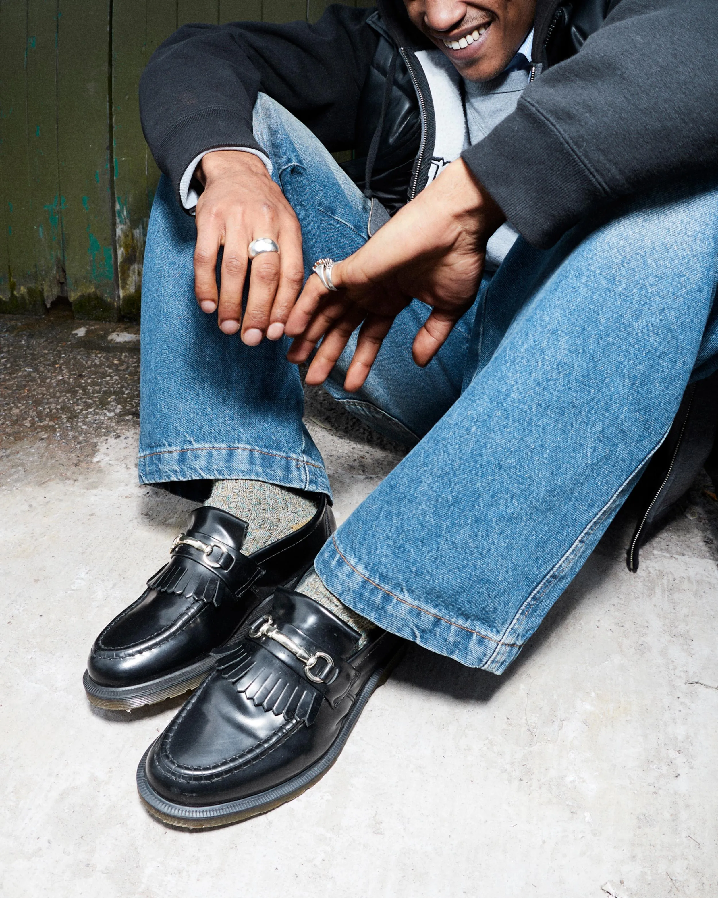 Adrian Snaffle Dr. Sleek Leather Kiltie Loafers. Martens