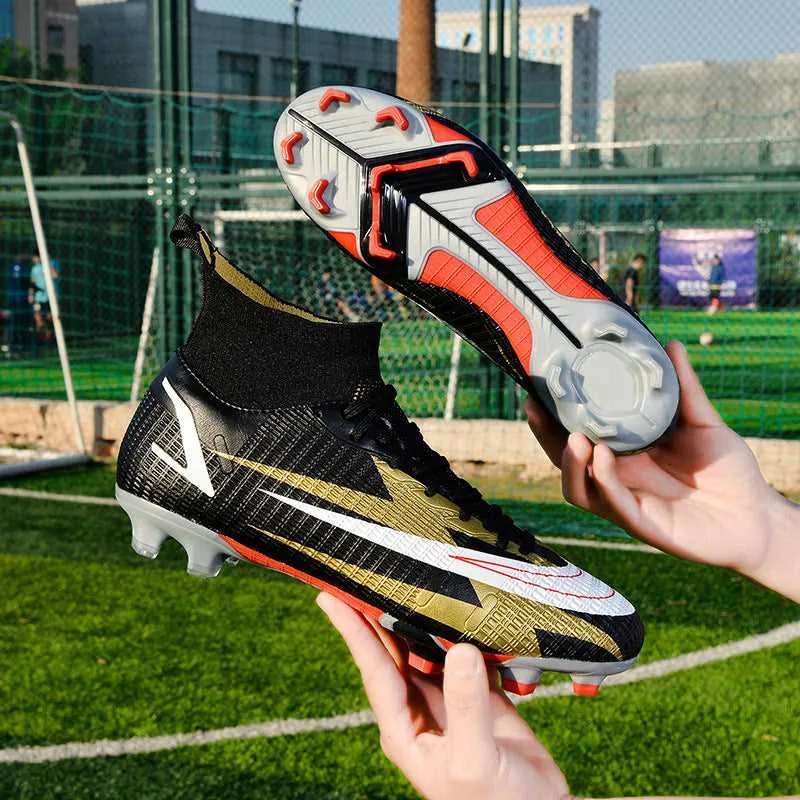 Adult High-Top Soccer Cleats for Training and Matches