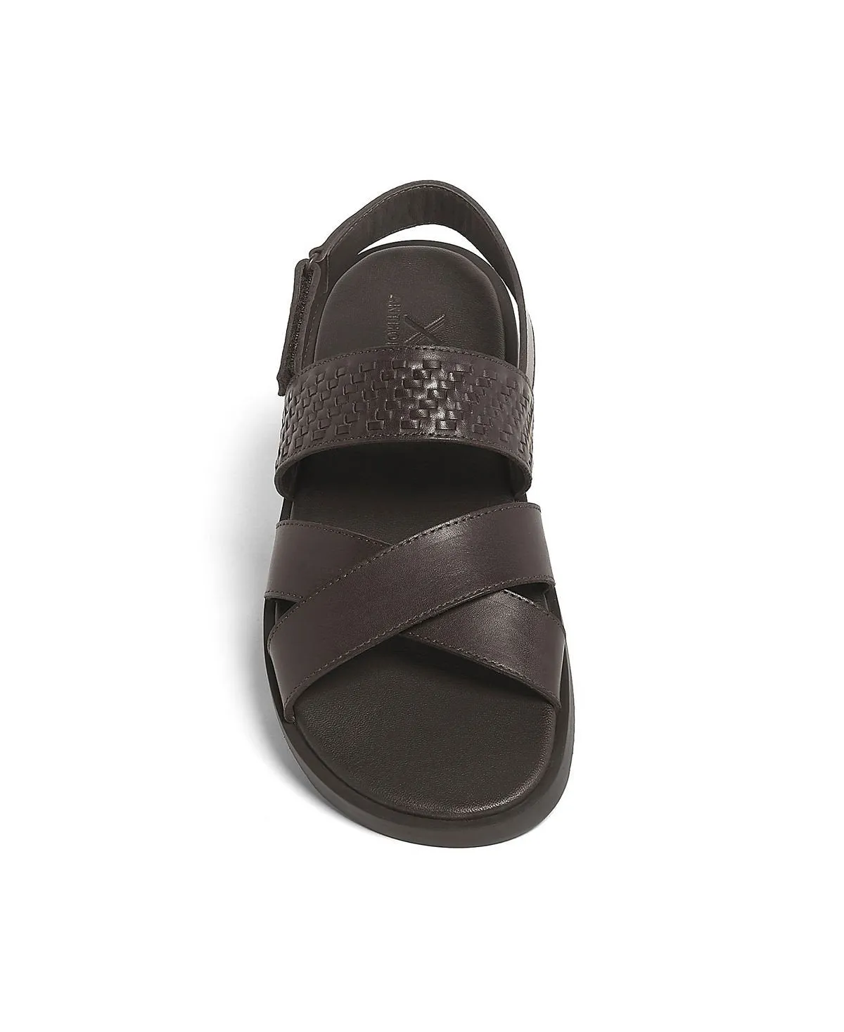 Anthony Veer Men's Comfort Cross Strap Mumbai Sandals, Brown