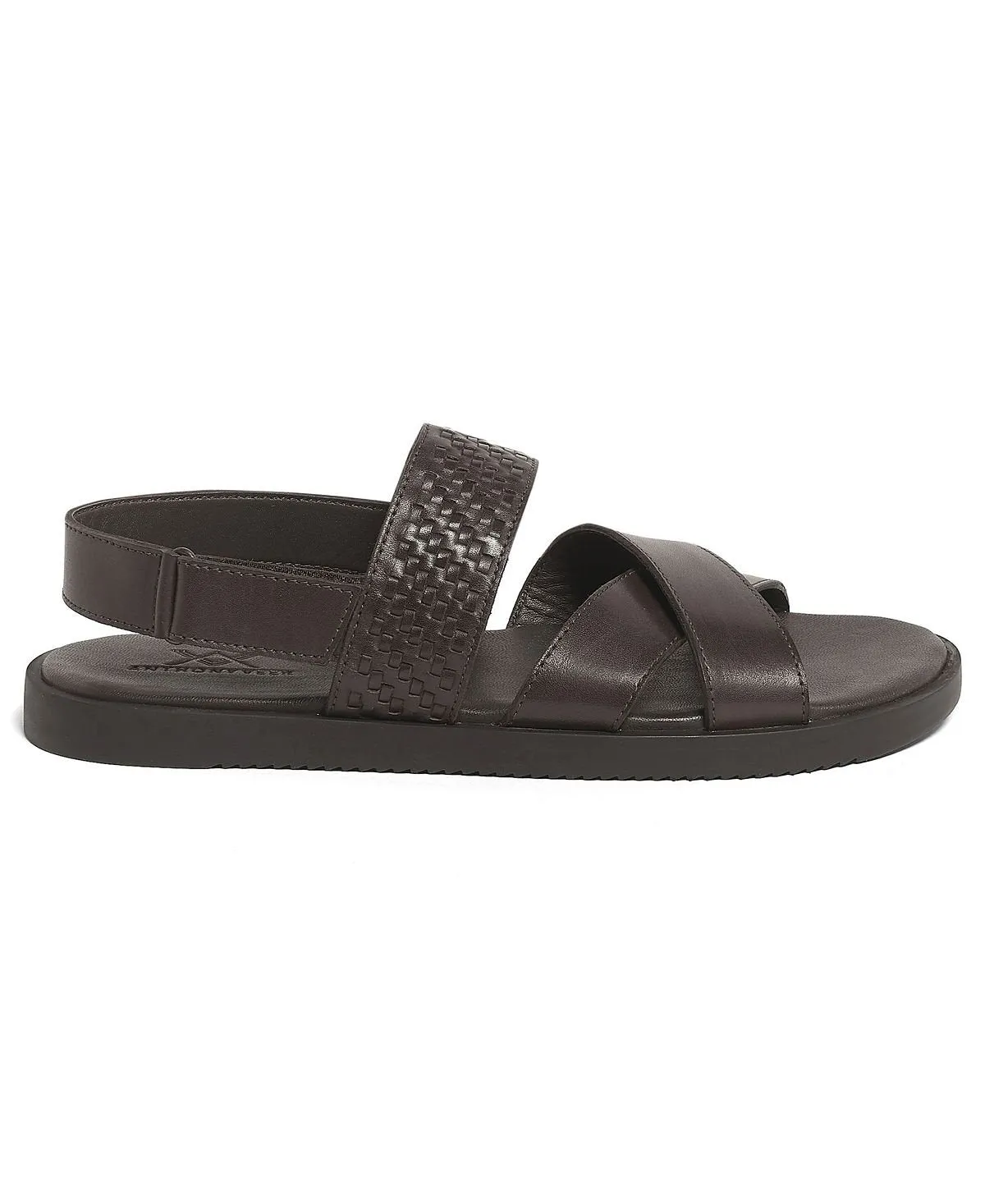 Anthony Veer Men's Comfort Cross Strap Mumbai Sandals, Brown