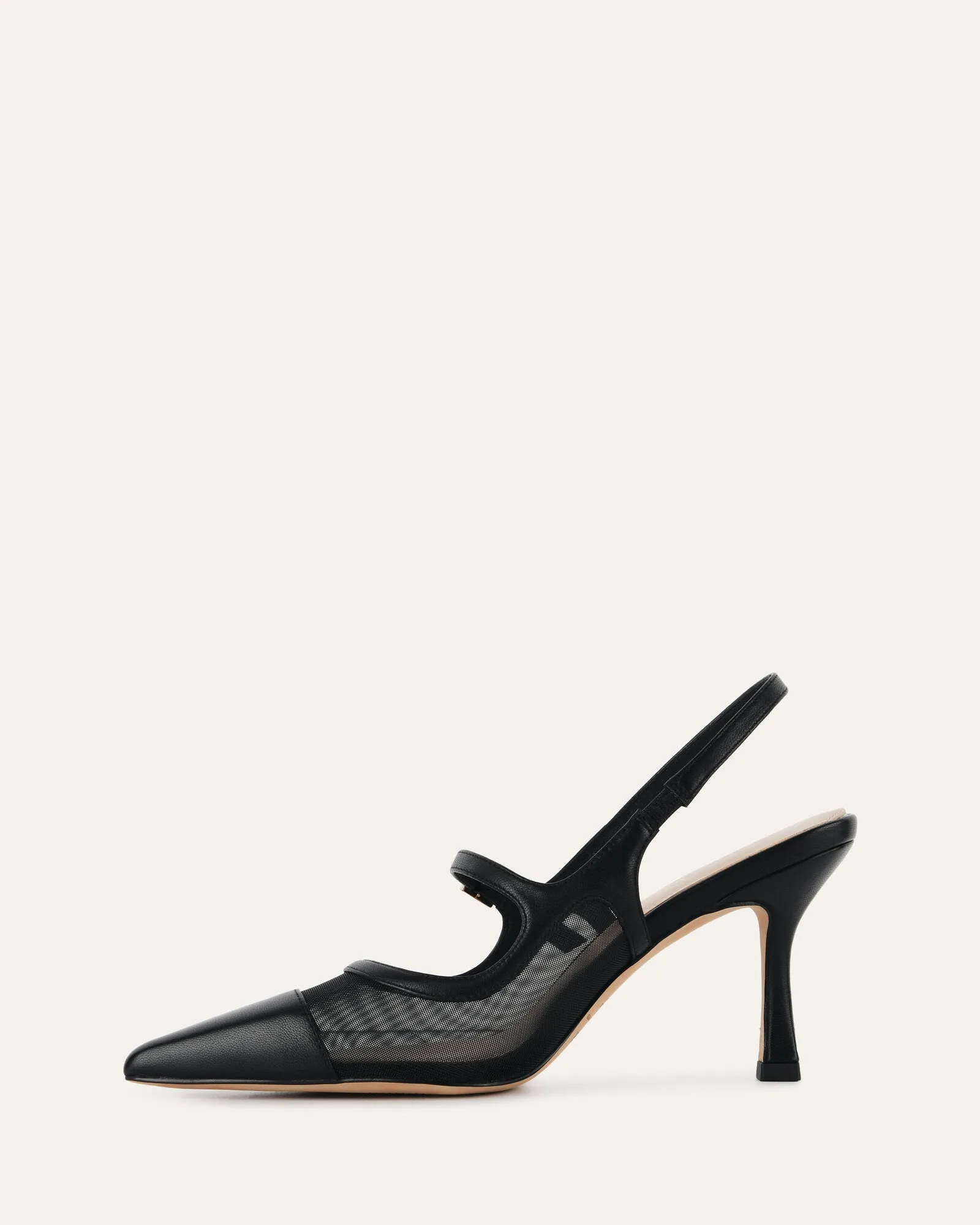 ASCOT HIGH HEELS BLACK MESH