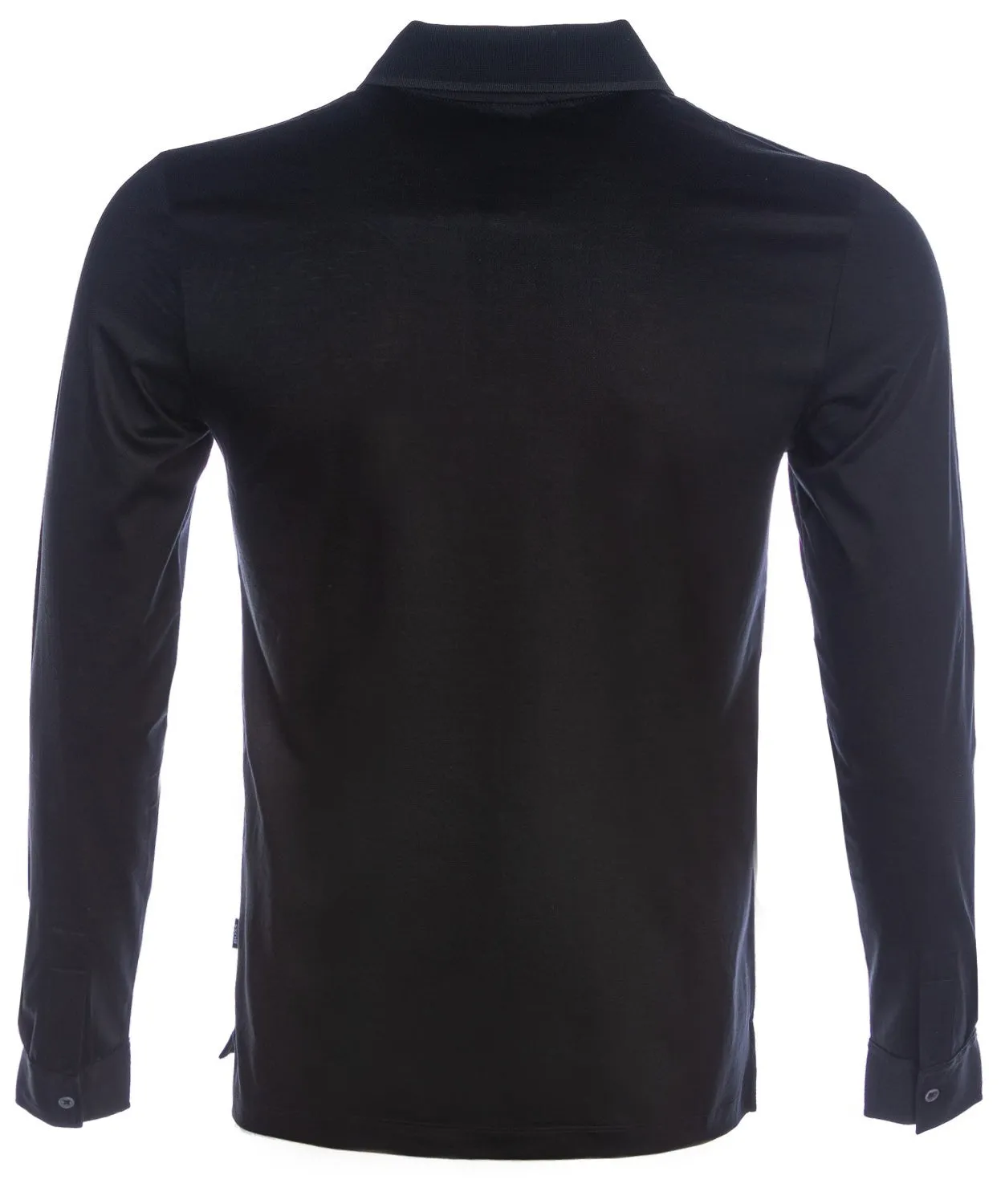 BOSS Paver 15 Long Sleeve Polo Shirt in Black