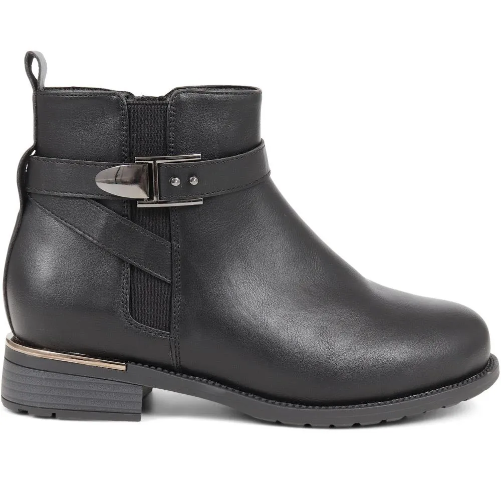 Buckle Strap Chelsea Boots - WITNEY / 324 178