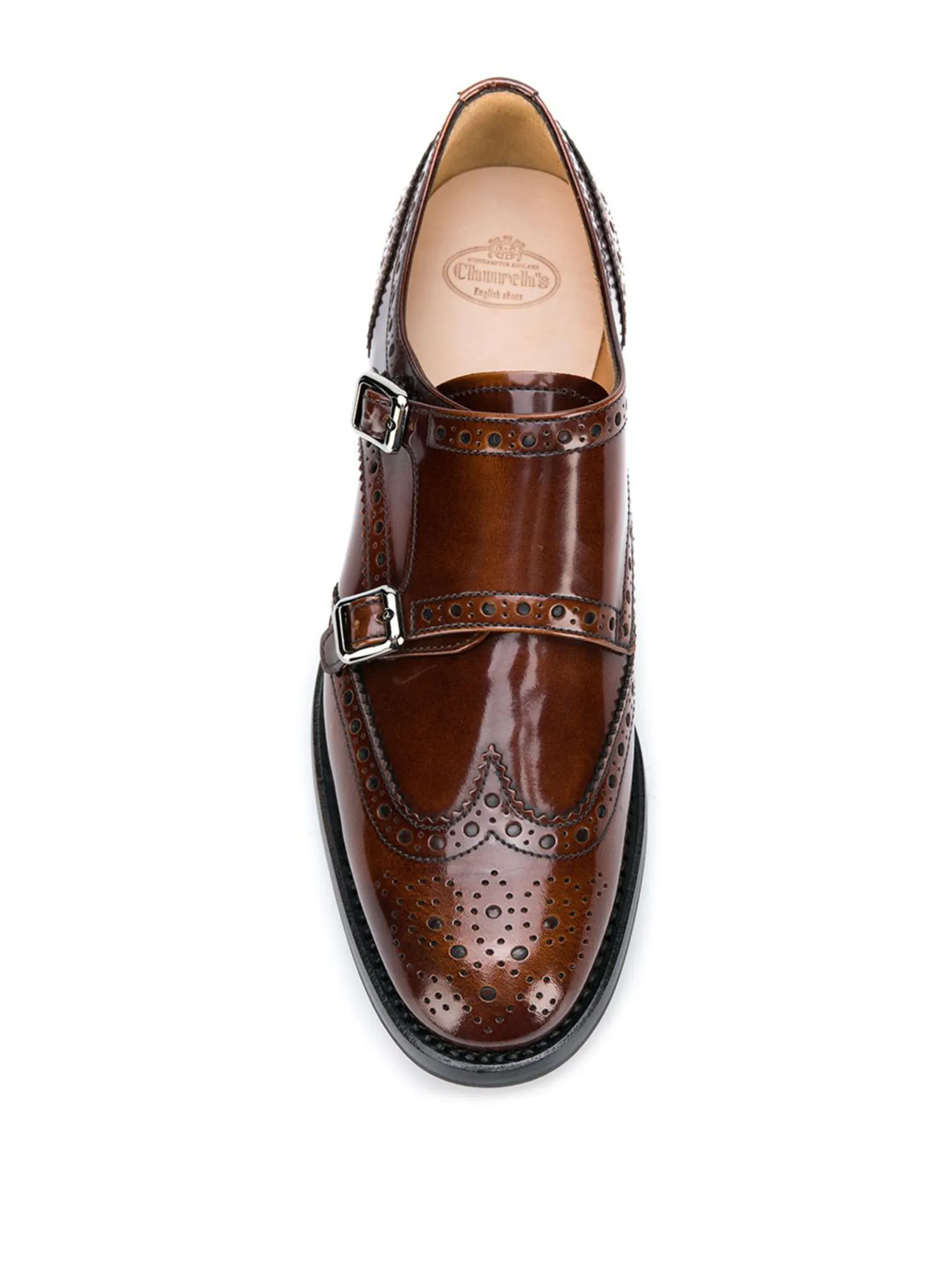 CHURCH'S - Women Lanar Polished Fumè Monk Brogue