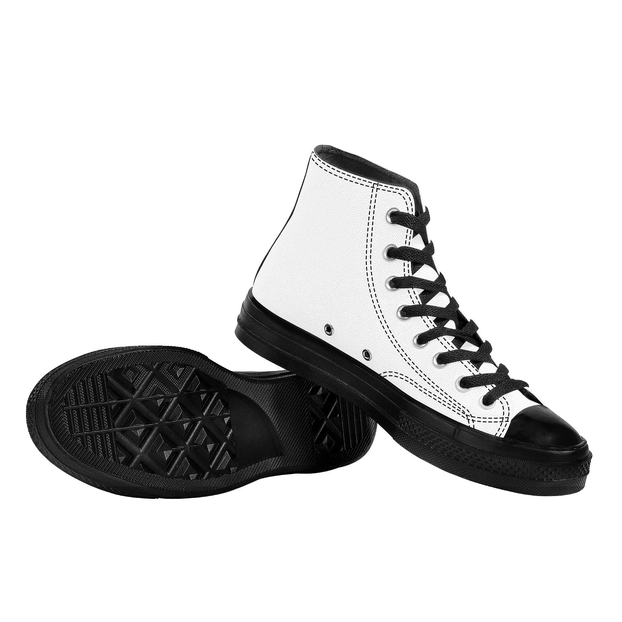 Custom High Top Canvas Shoes -Black SF D71