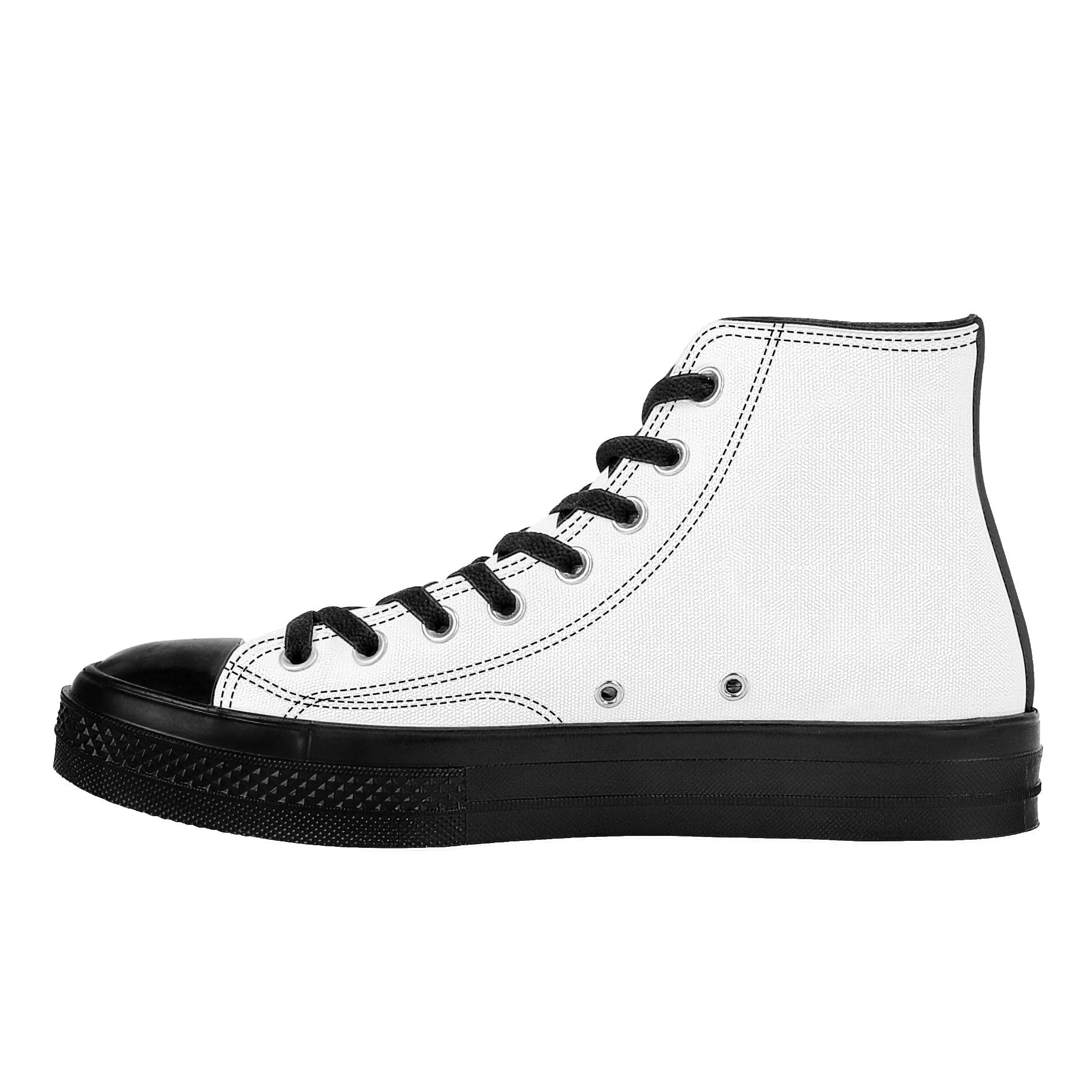 Custom High Top Canvas Shoes -Black SF D71