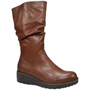 Dange Cognac Wedge Boot