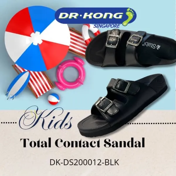 DR.KONG KIDS SMART FOOTBED SANDALS DK-DS200012-BLK(RP : $139)