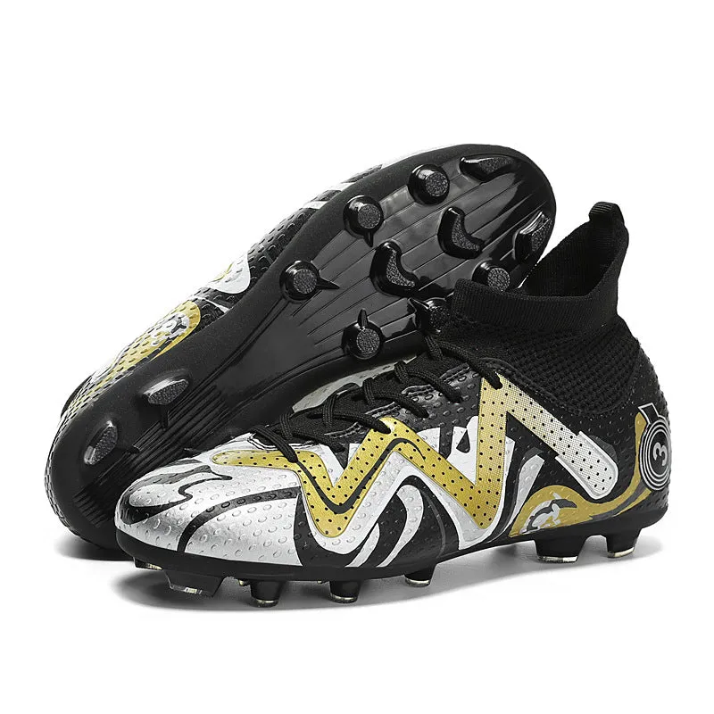 Graffiti High-Top Adult and Kids' Soccer Cleats, Non-Slip