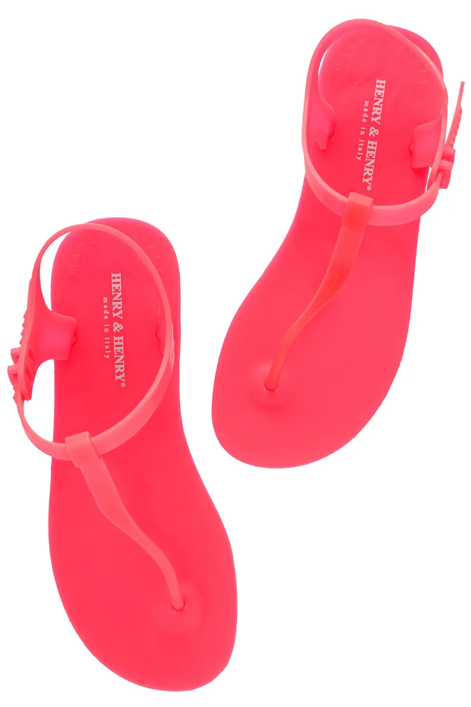 HENRY & HENRY ATHENA Fuchsia Fluo Rubber Sandals