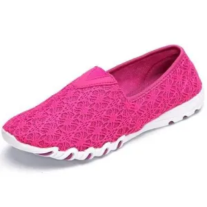 Hollow Out Mesh Slip On Breathable Flat Loafers