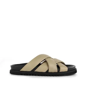 Josie Stone Grey Leather Sandals