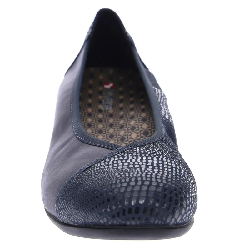 Nairobi Navy Lizard -  Revere Comfort Shoes at Brandys Shoes