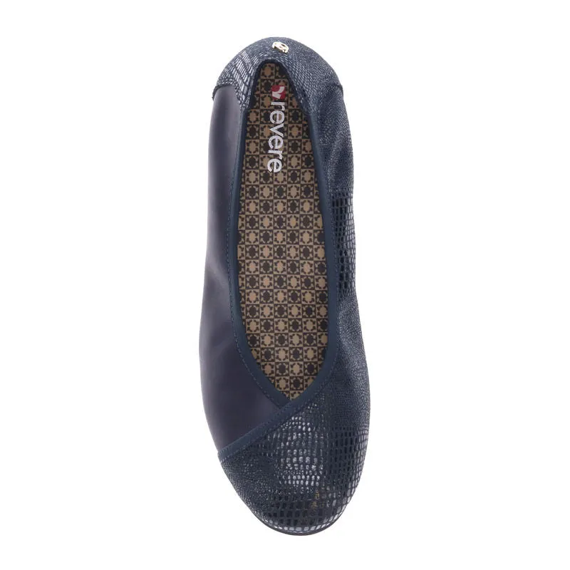 Nairobi Navy Lizard -  Revere Comfort Shoes at Brandys Shoes