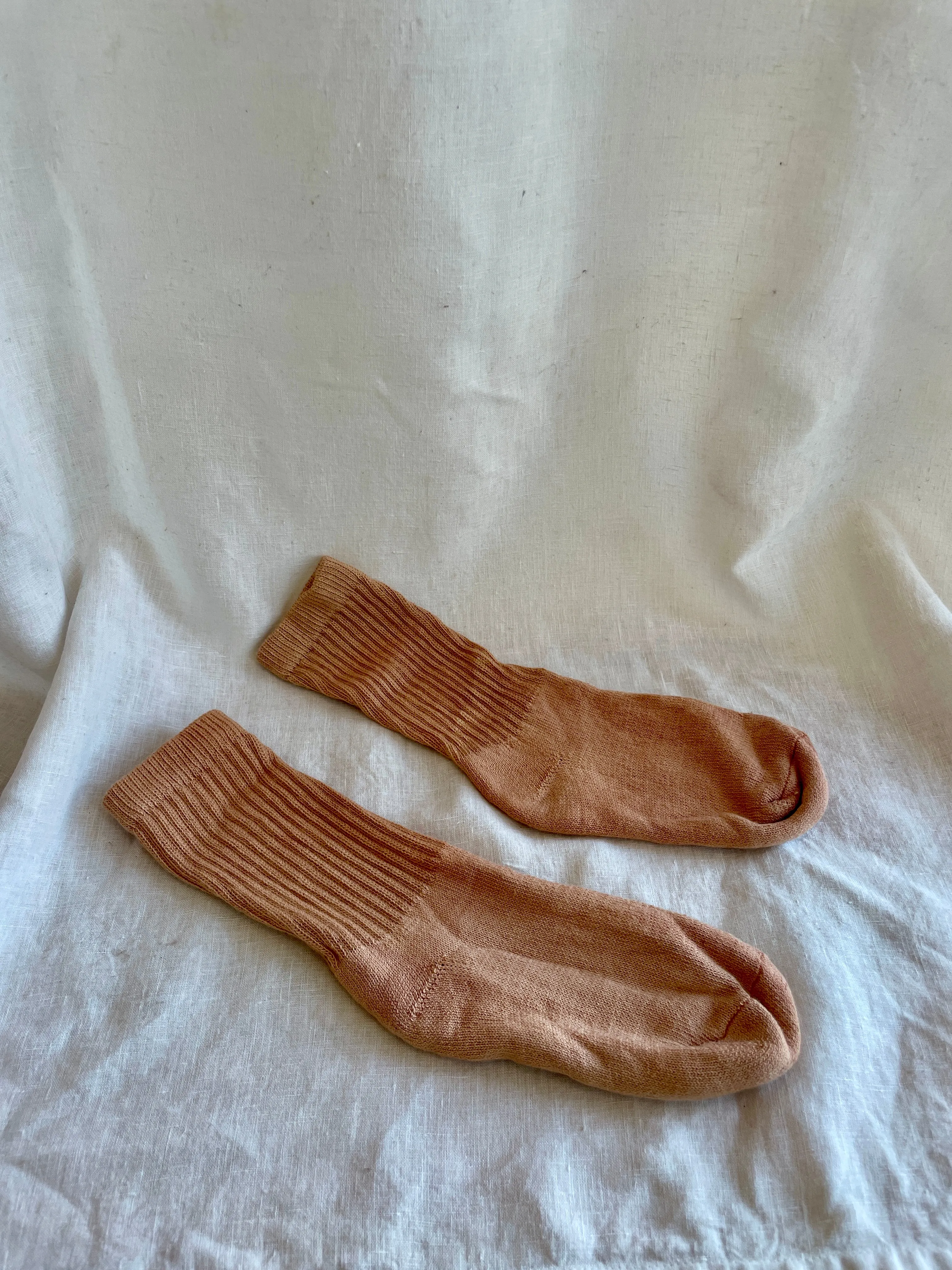 Peach Organic Cotton Plant Dyed Socks