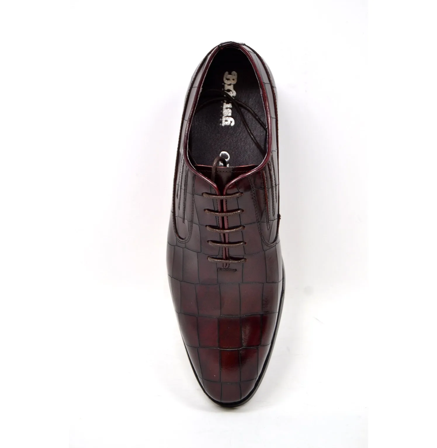 Phoenix Oxford Leather Dress Shoes - Black & Bordeaux