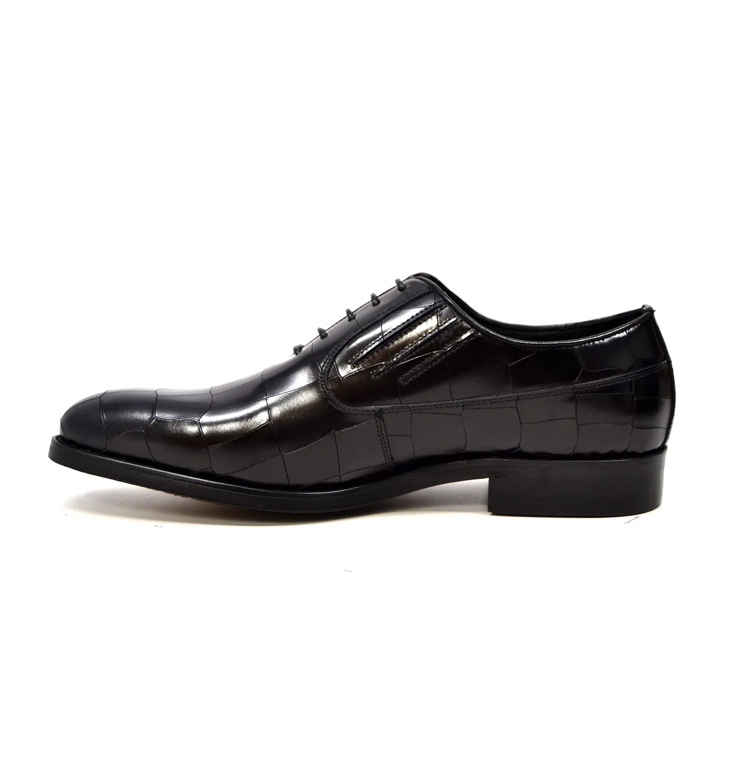 Phoenix Oxford Leather Dress Shoes - Black & Bordeaux