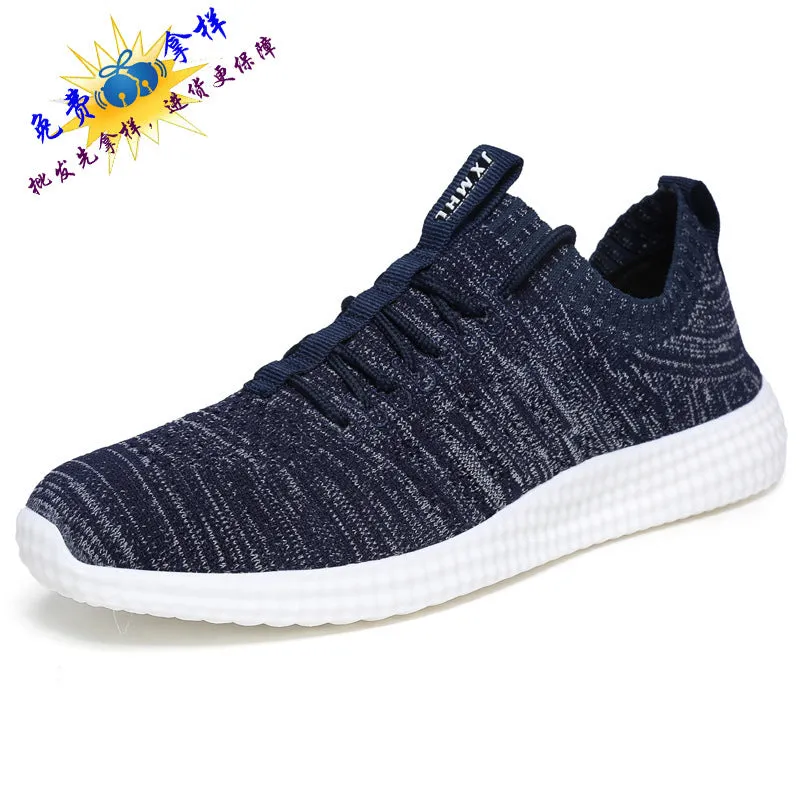 Summer men's shoes net shoes fly woven sneakers men's casual shoes Korean fashion shoes running shoes DF-6672