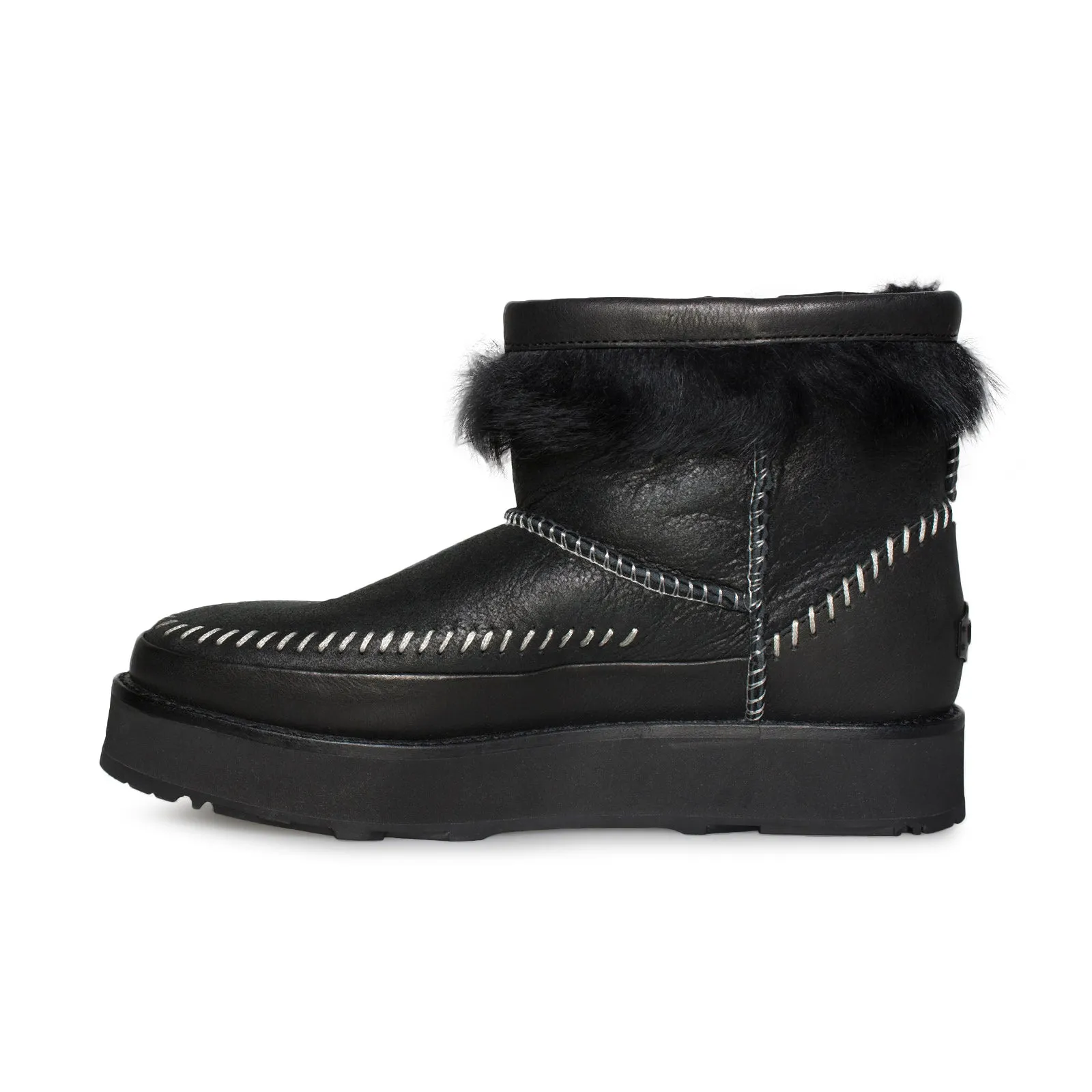 UGG Fluff Punk Boot Black - Women's