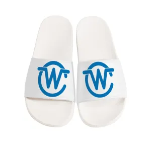 Woodcliff Lake Sandals V2 - White & Light Blue | Customized | Shoe Zero